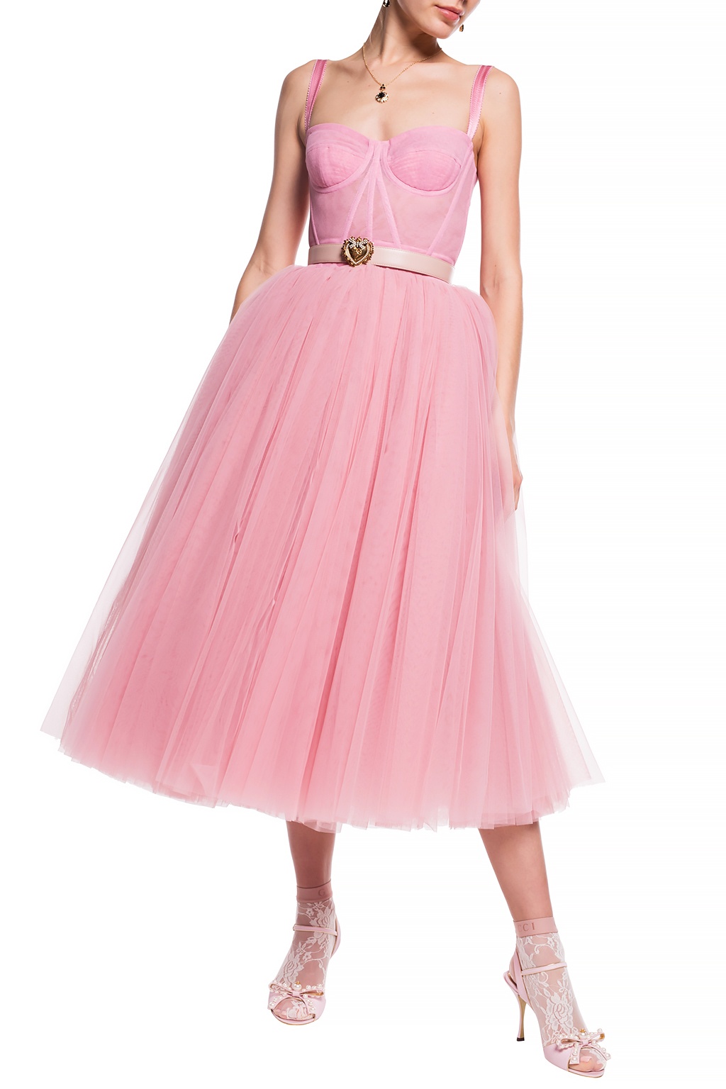 SchaferandweinerShops GB Pink Tulle dress with corset Dolce Gabbana dolce gabbana pencil skirt